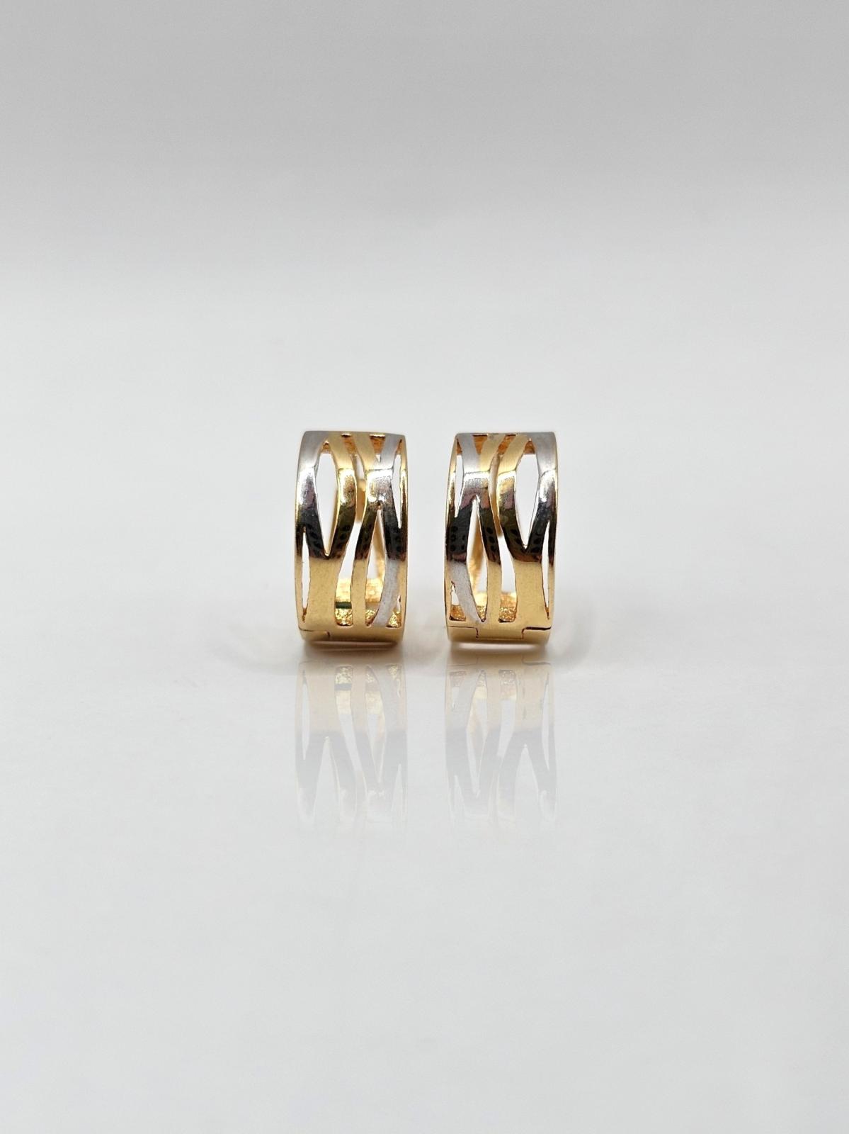 PENDIENTES ARO BICOLOR