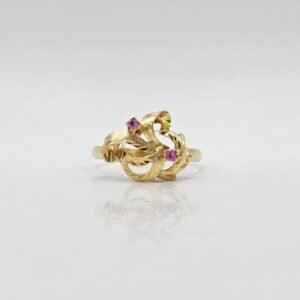 ANILLO PIEDRAS ROSADAS N20