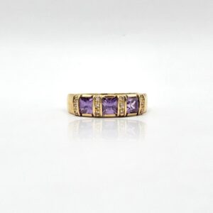 ANILLO PIEDRAS MORADAS N15
