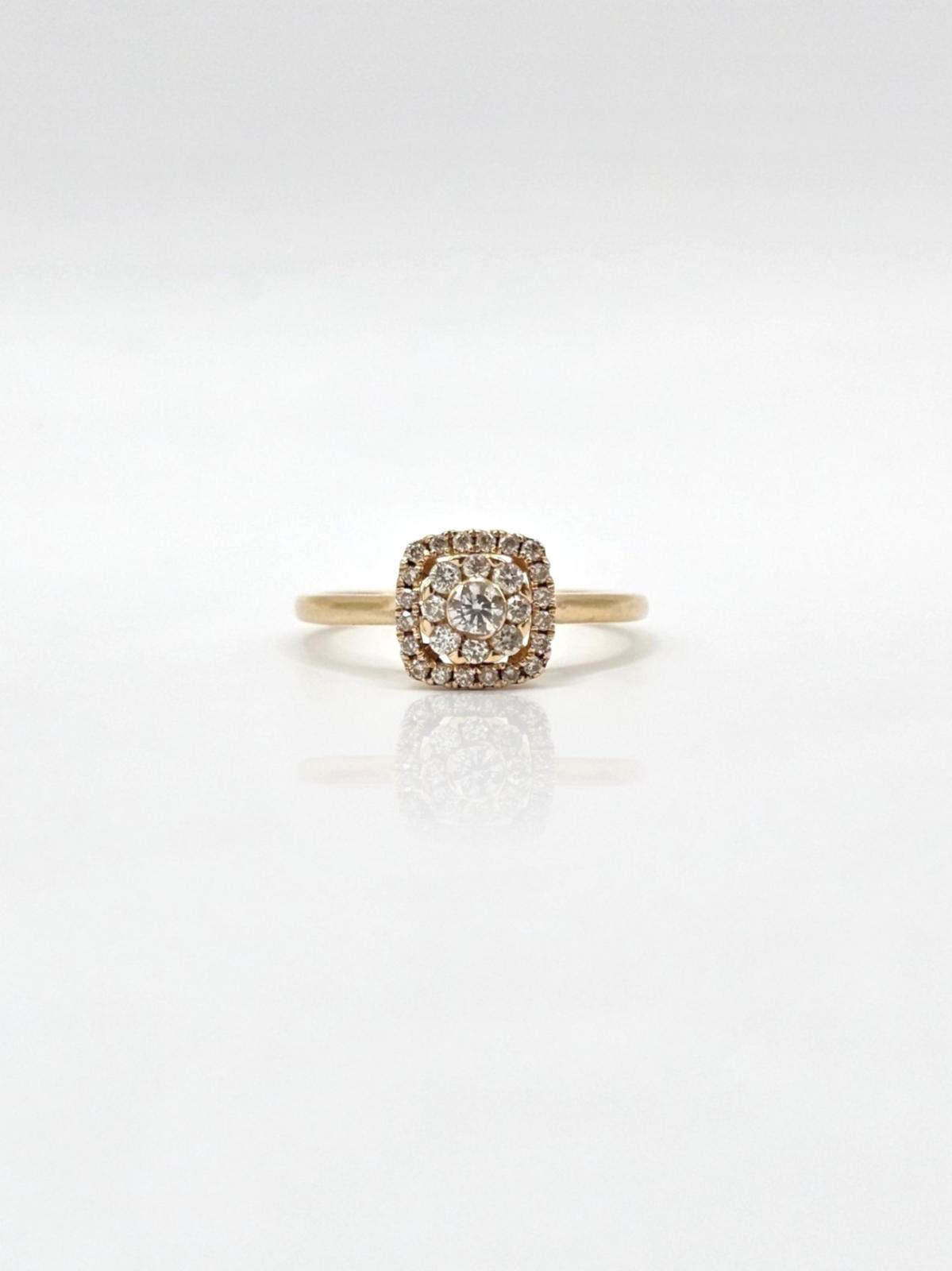 ANILLO TIPO COMPROMISO DIAMANTES 14KT N9