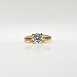 ANILLO COMPROMISO CON CIRCON CENTRAL N17,5