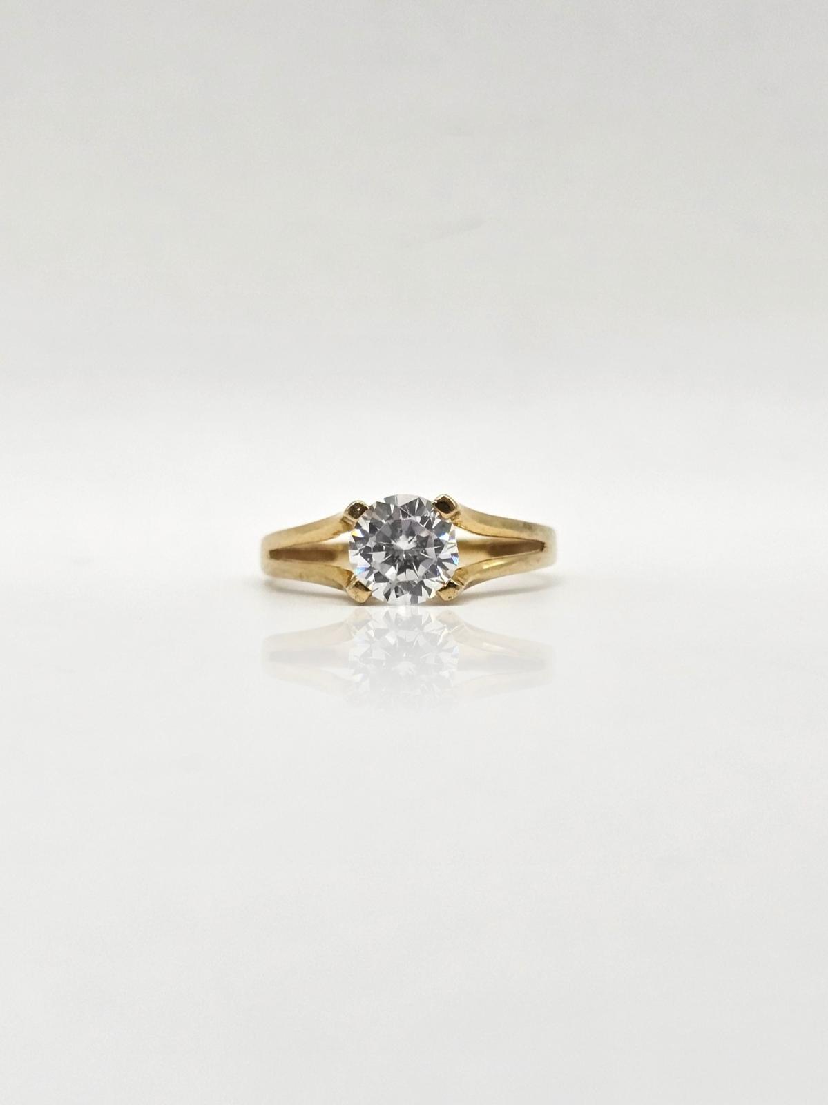 ANILLO COMPROMISO CON CIRCON CENTRAL N17,5