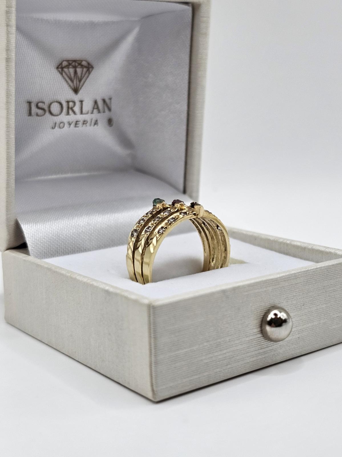 ANILLO ZAFIRO RUBÍ ESMERALDA N14,5 - Imagen 3