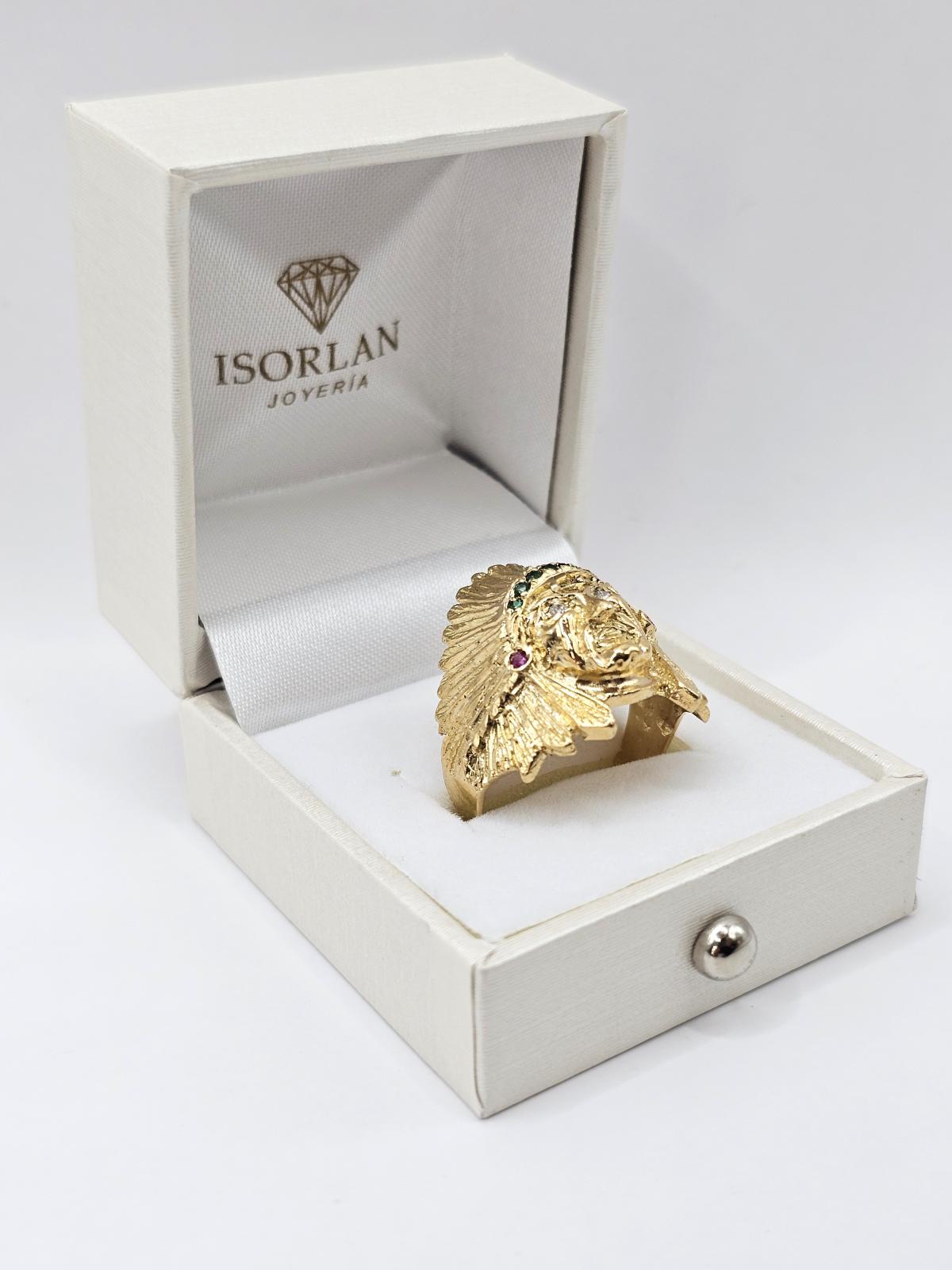 ANILLO INDIO CIRCONES N25 - Imagen 2