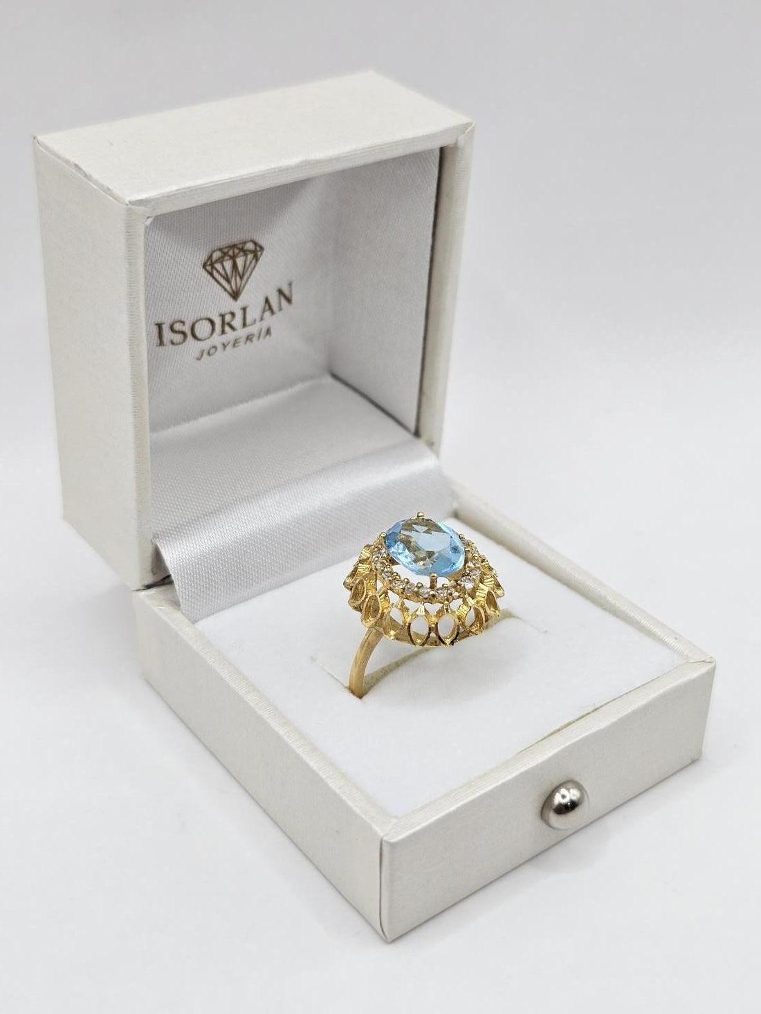 ANILLO AGUAMARINA N17 - Imagen 3