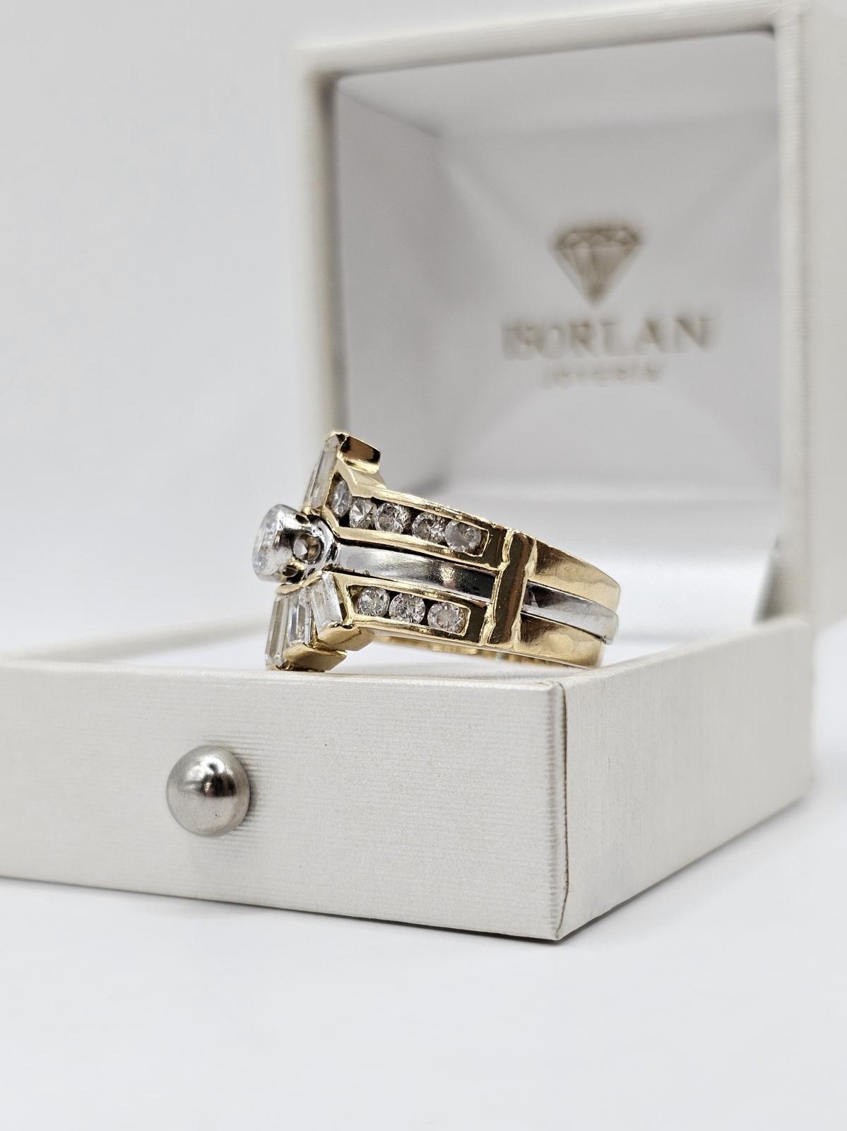 ANILLO BICOLOR CIRCONES N15 - Imagen 3