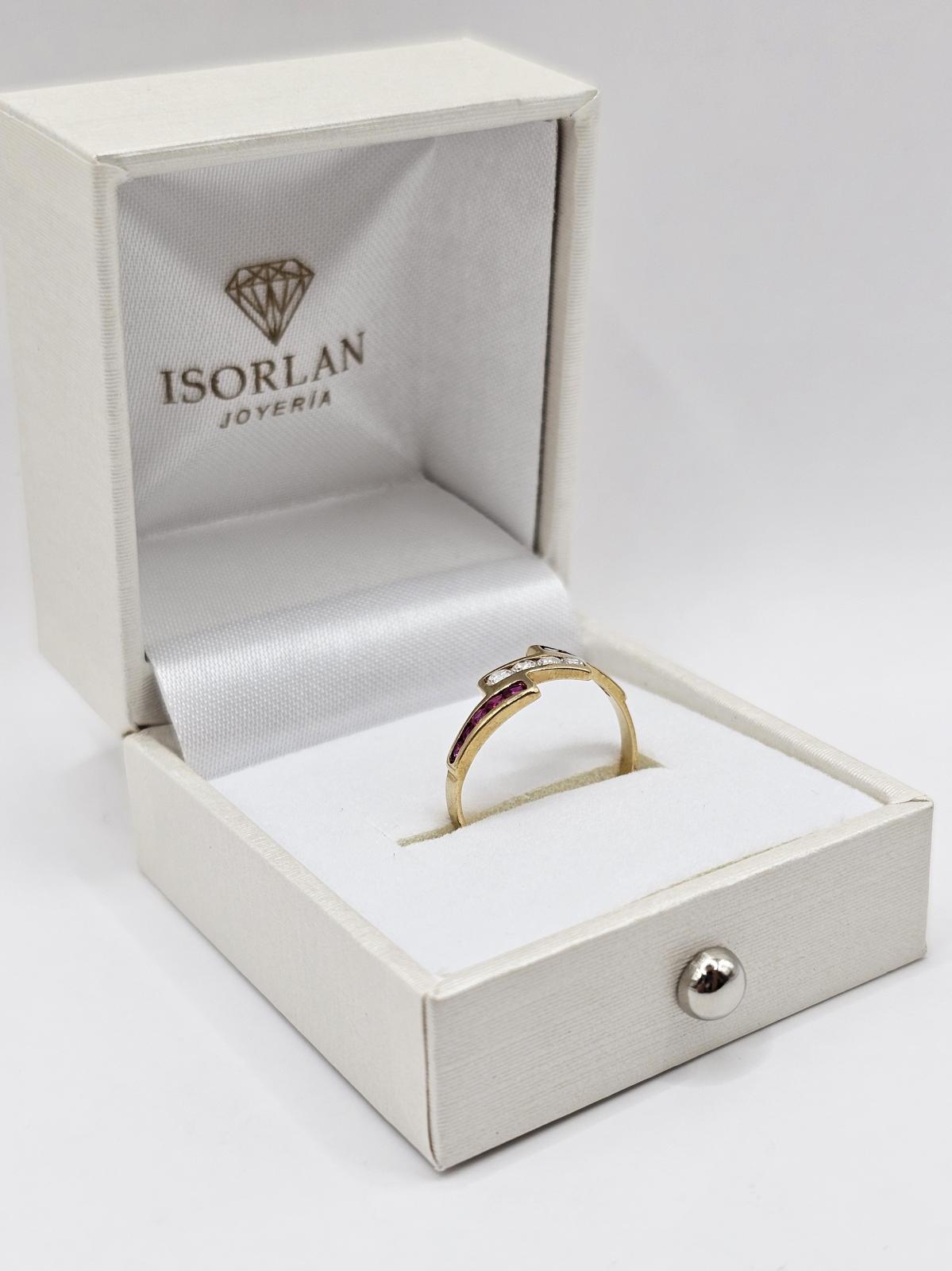 ANILLO CIRCONES BLANCOS/AZULES/ROSAS N13 - Imagen 2
