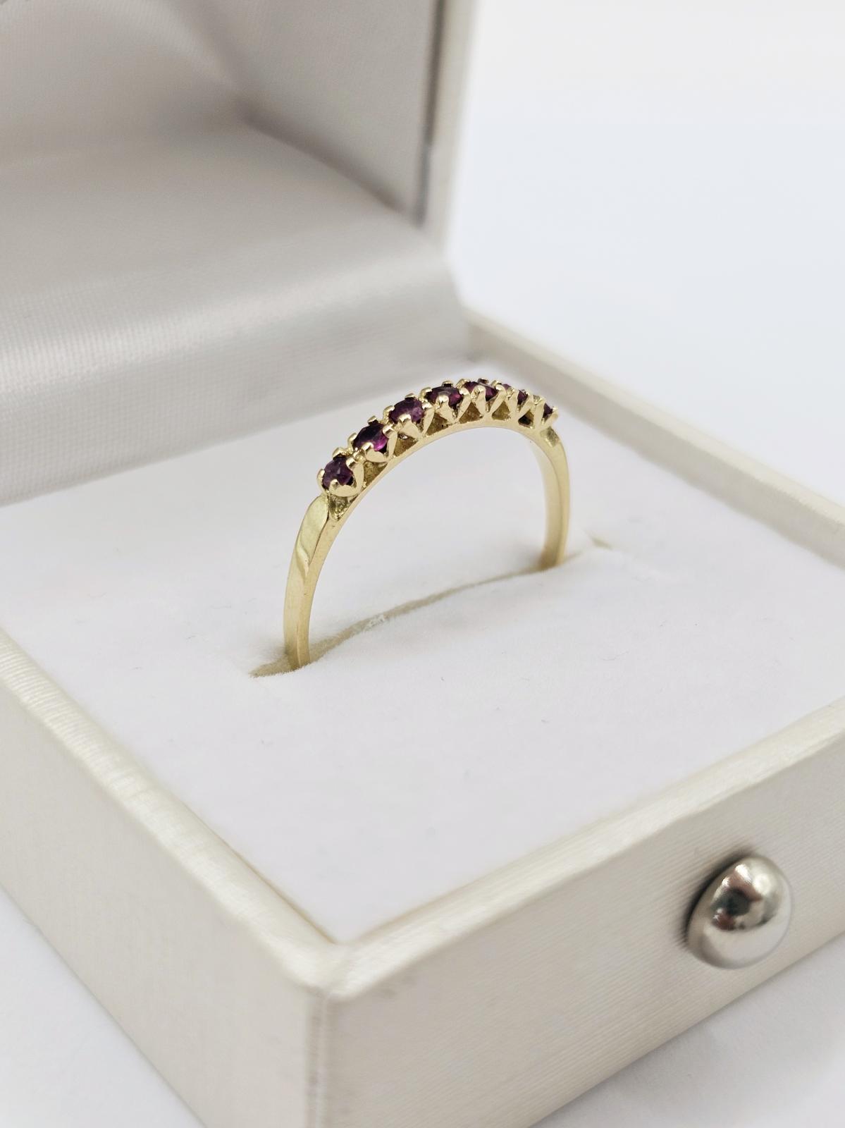 ANILLO CIRCONES ROJOS N17 - Imagen 2