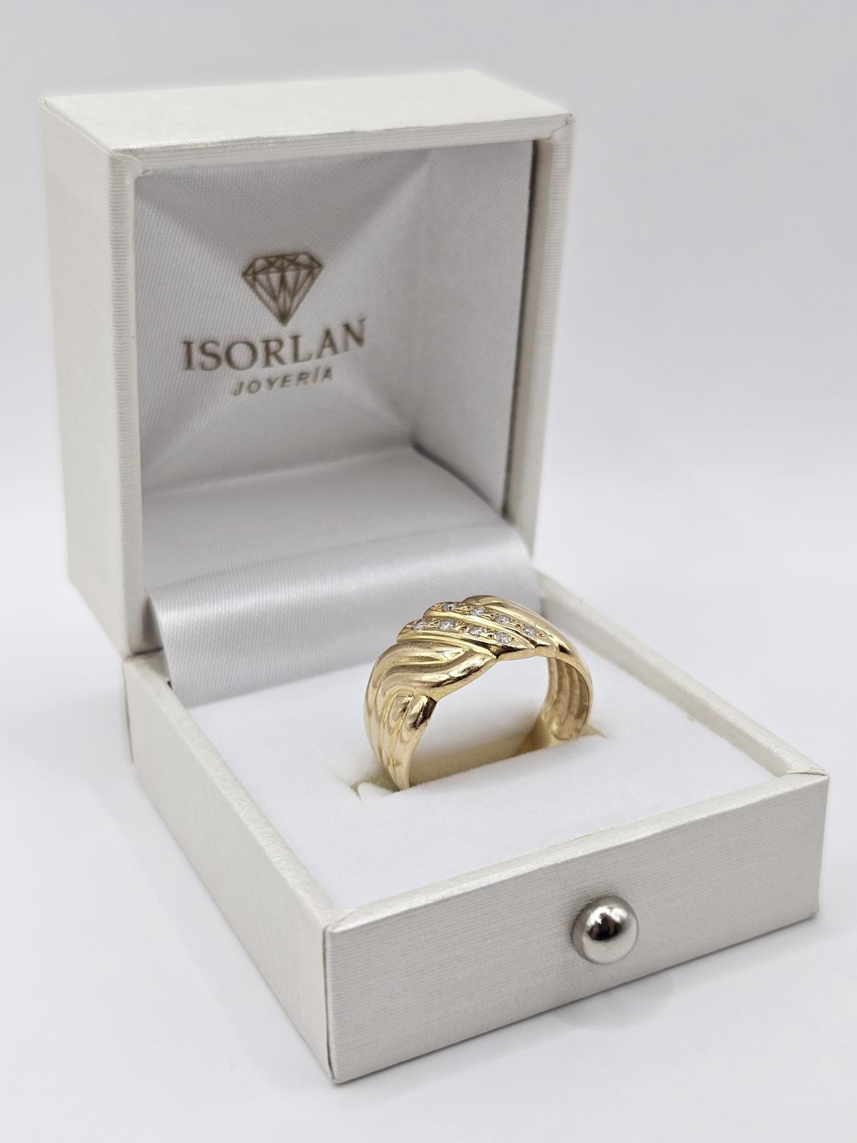ANILLO LINEAS CIRCONES N17 - Imagen 2