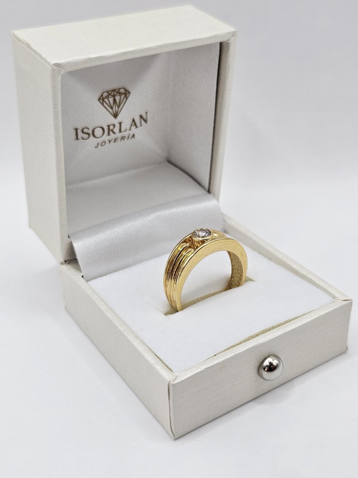 ANILLO LINEAS CON CIRCON N15 - Imagen 2