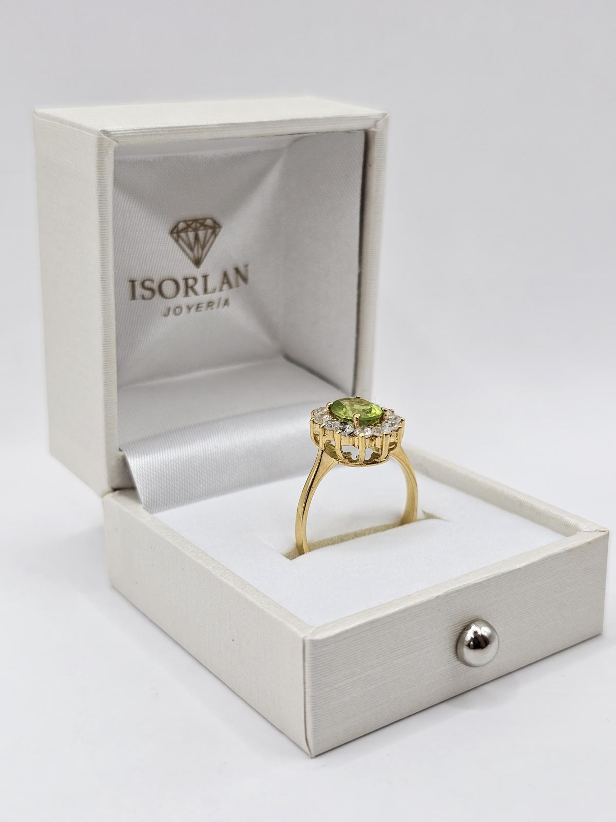 ANILLO OLIVINA CIRCONES N17 - Imagen 2