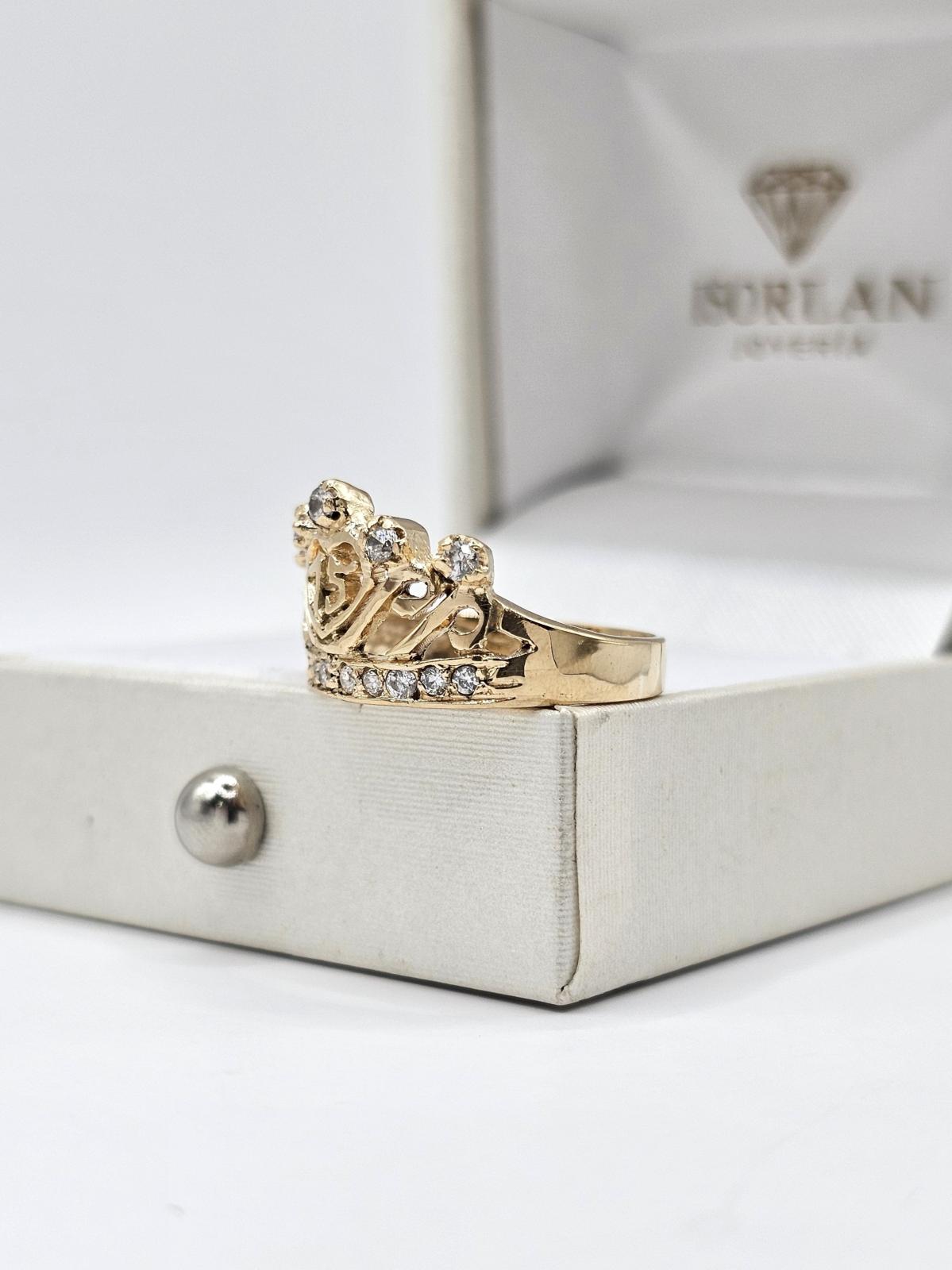 ANILLO QUINCE PIEDRAS BLANCAS N14,5 - Imagen 3
