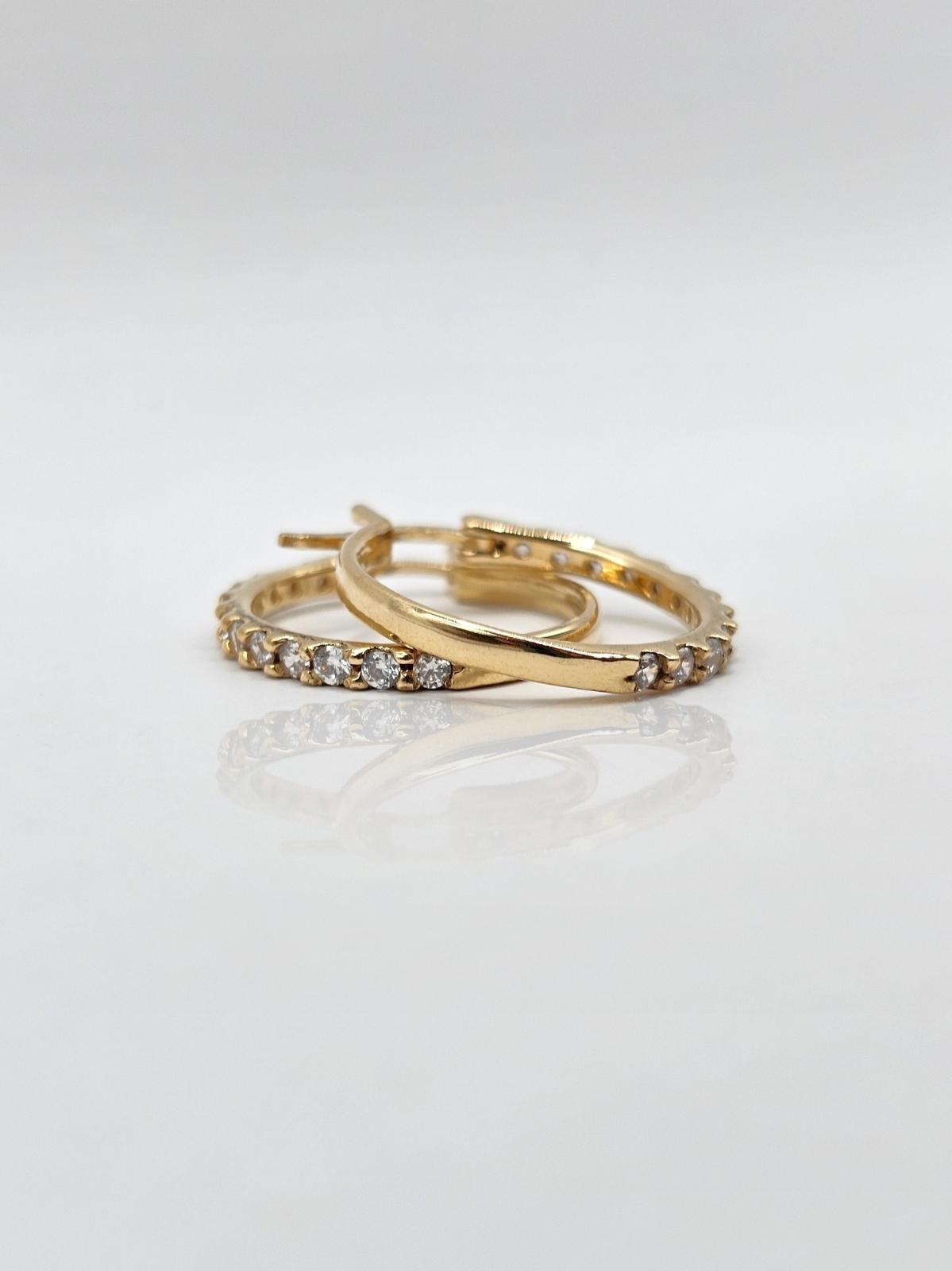 PENDIENTES ARO CON CIRCONES - Imagen 2