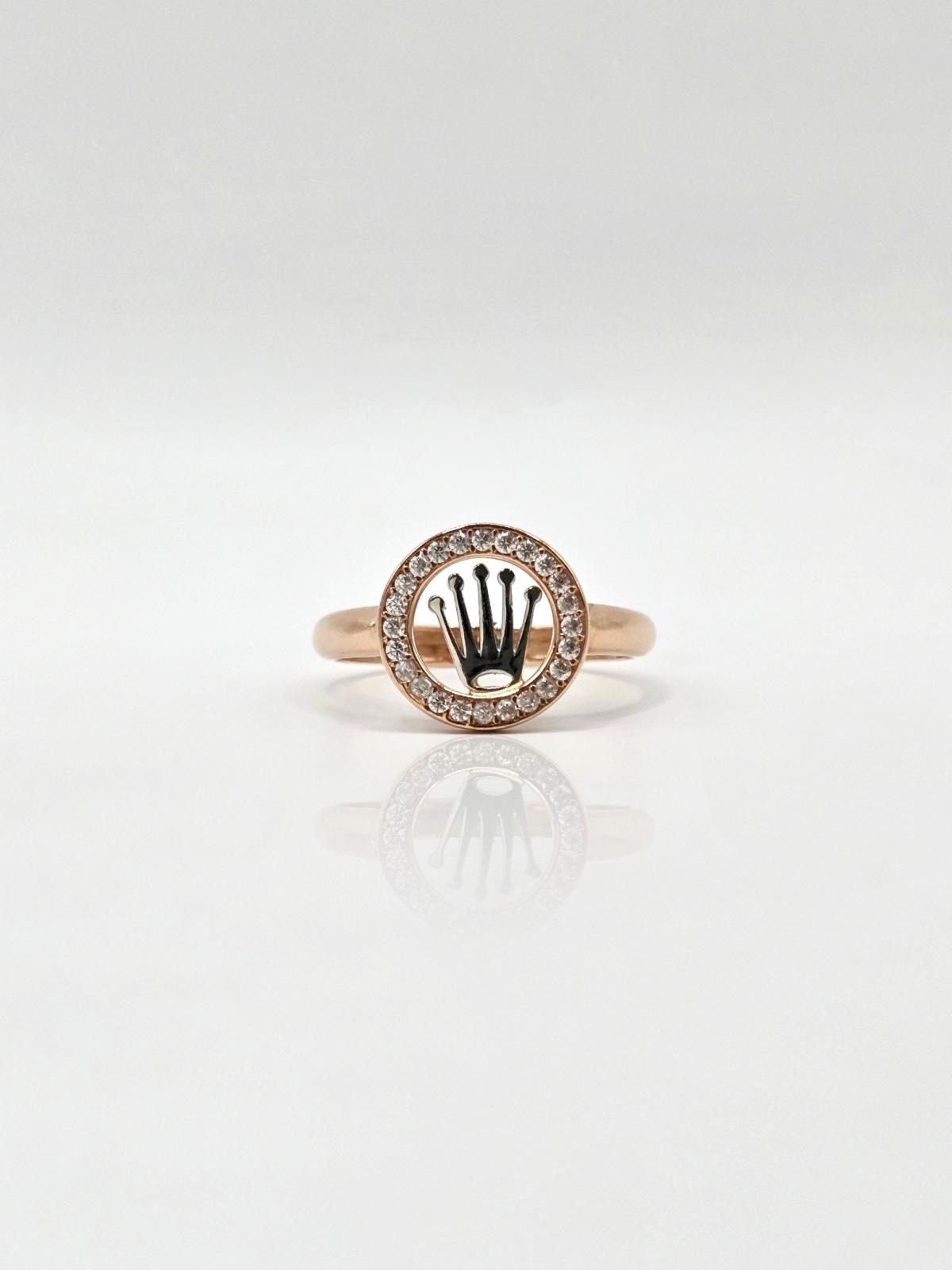 ANILLO ORO ROSADO CORONA N17 - Imagen 2