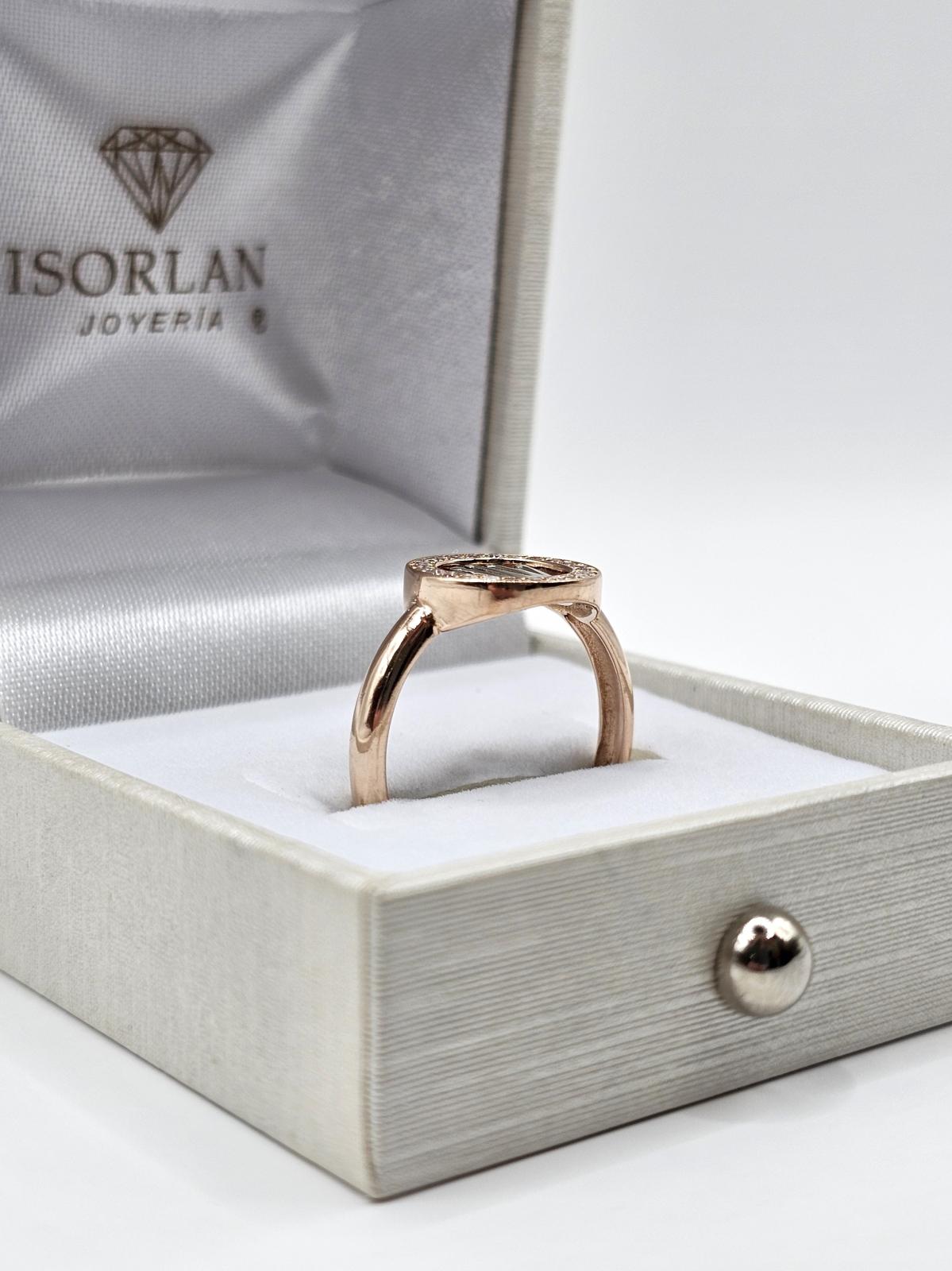 ANILLO ORO ROSADO CORONA N17 - Imagen 3