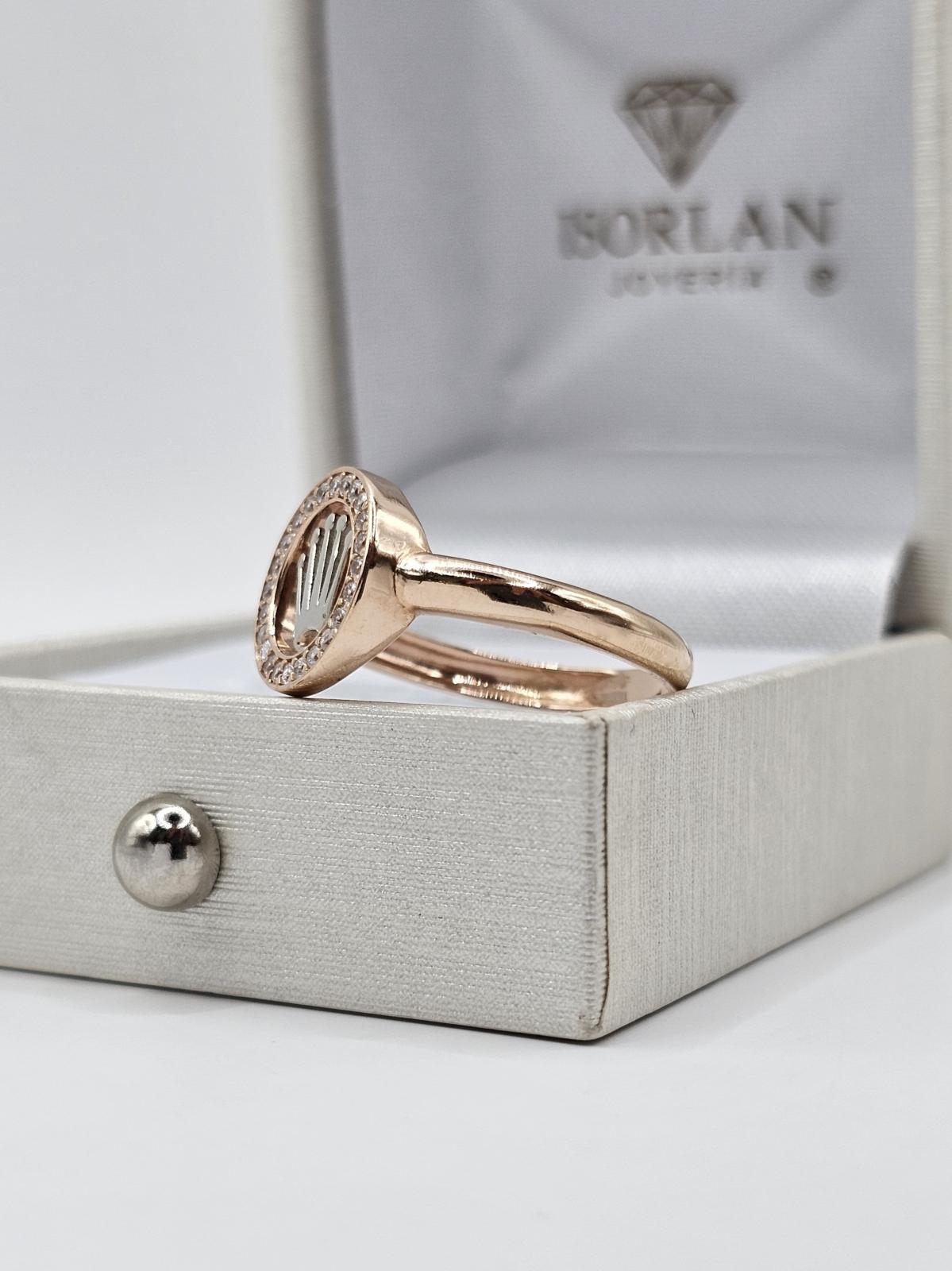 ANILLO ORO ROSADO CORONA N17 - Imagen 4