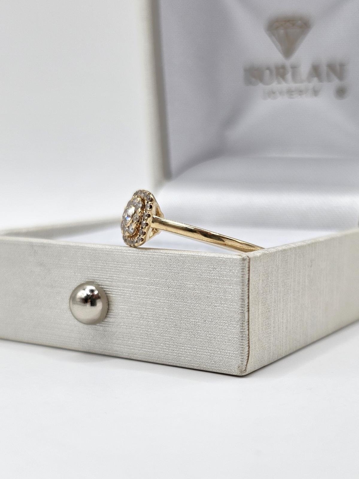 ANILLO TIPO COMPROMISO DIAMANTES 14KT N9 - Imagen 2