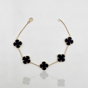 PULSERA FLORES DINEÑO VAN CLEEF & ARPELS 14KT 20CM