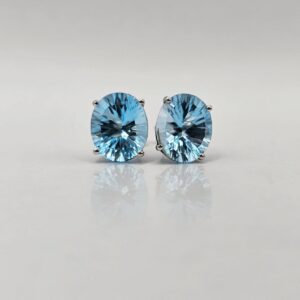 TOPITOS PIEDRA AZUL ORO BLANCO