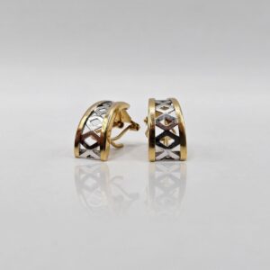 PENDIENTES BICOLOR CIERRE OMEGA
