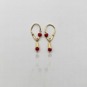 PENDIENTES CATALÁN PIEDRAS ROJAS