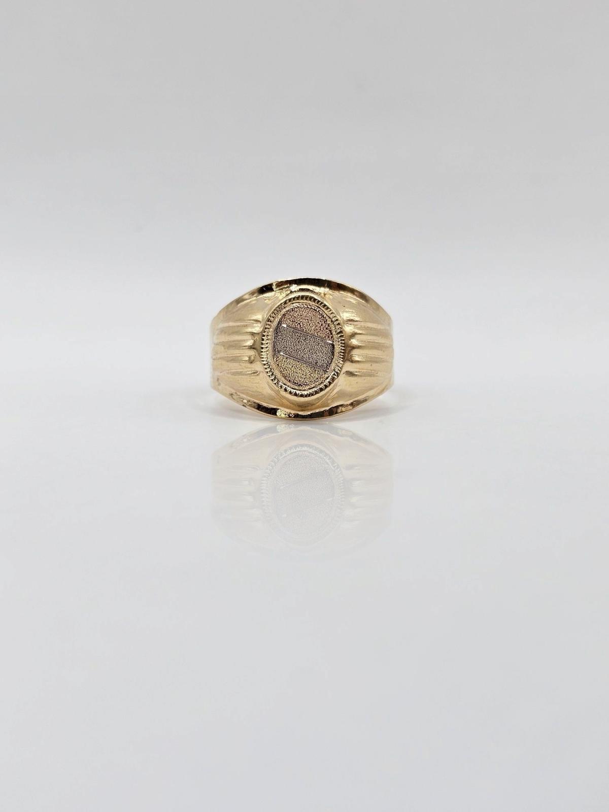 ANILLO SELLO OVALADO TRICOLOR N20,5