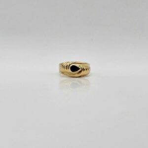 ANILLO LINEAS PIEDRA AZUL N13
