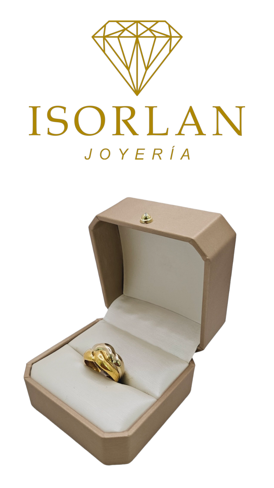 ANILLO NUDO BICOLOR N19,5