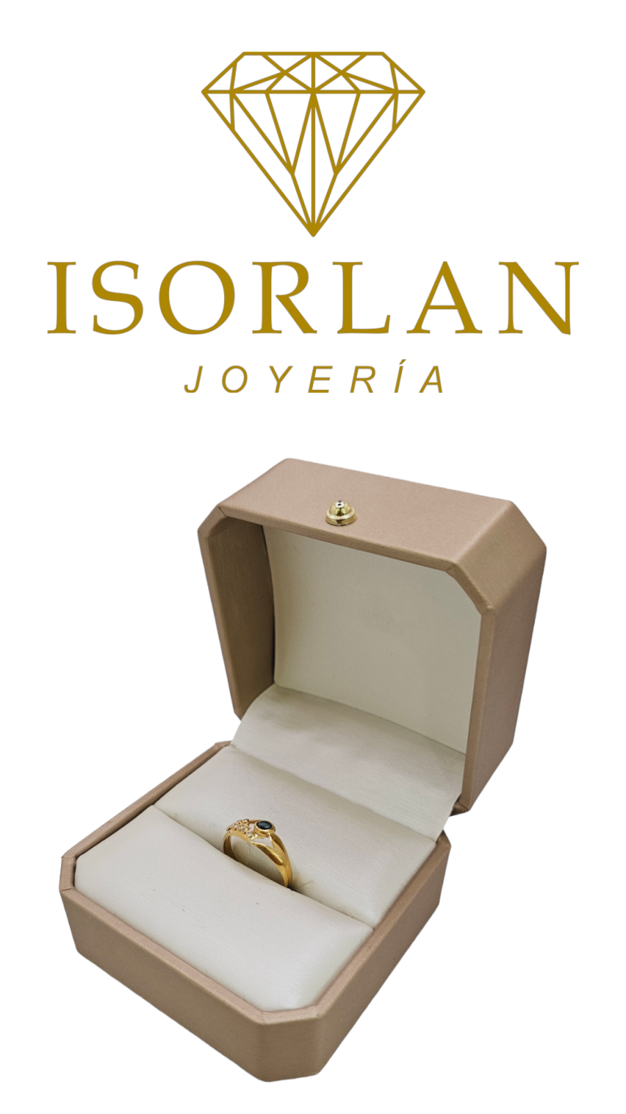 ANILLO CIRCONES CON UNA NEGRA CENTRAL N14