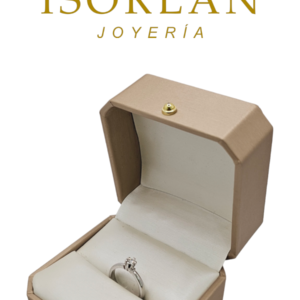 ANILLO COMPROMISO ORO BLANCO DIAMANTE CENTRAL N11
