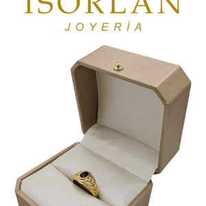 ANILLO ZAFIRO Y BRILLANTES CON LINEAS N15