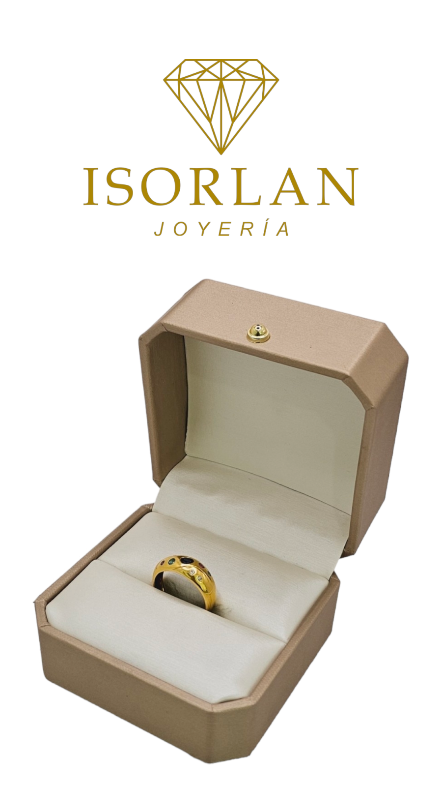 ANILLO CUATRO PIEDRAS PRECIOSAS N13.5