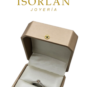 ANILLO COMPROMISO ORO BLANCO DIAMANTE Y BRILLANTES N13