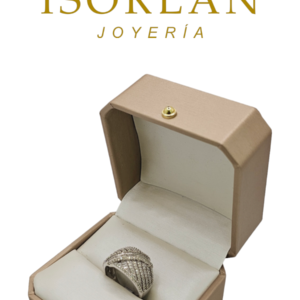 ANILLO ORO BLANCO DIAMANTES NATURALES N22 2CTS