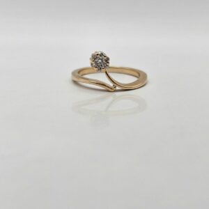 ANILLO ORO ROSA BRILLANTES