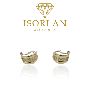 PENDIENTES BICOLOR Y CIRCONES