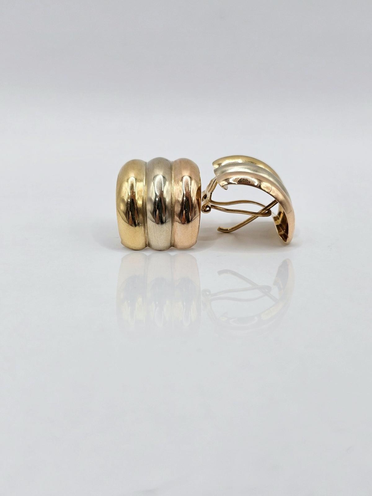 PENDIENTES TRICOLOR ANCHOS - Imagen 2