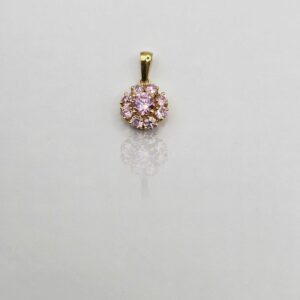 COLGANTE FLOR CIRCONES ROSA