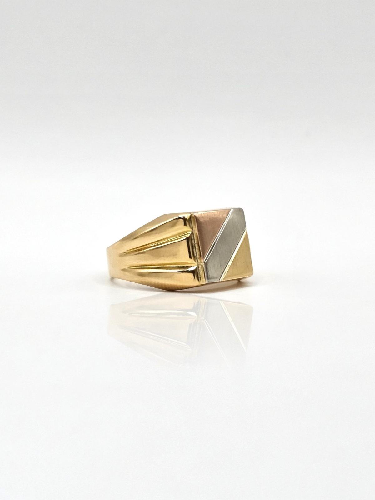 Anillo Sello Tricolor