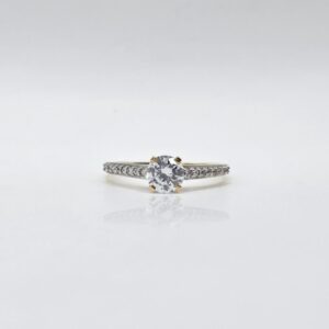 ANILLO COMPROMISO BICOLOR CIRCONES N22