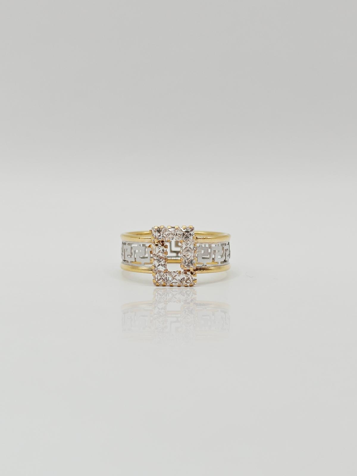 Anillo Tipo Versace Con Circonitas N19.5
