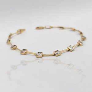 PULSERA BICOLOR TIPO VERSACE