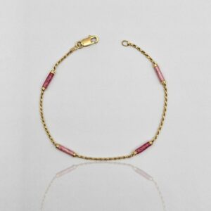 PULSERA CON PIEDRAS ROSAS