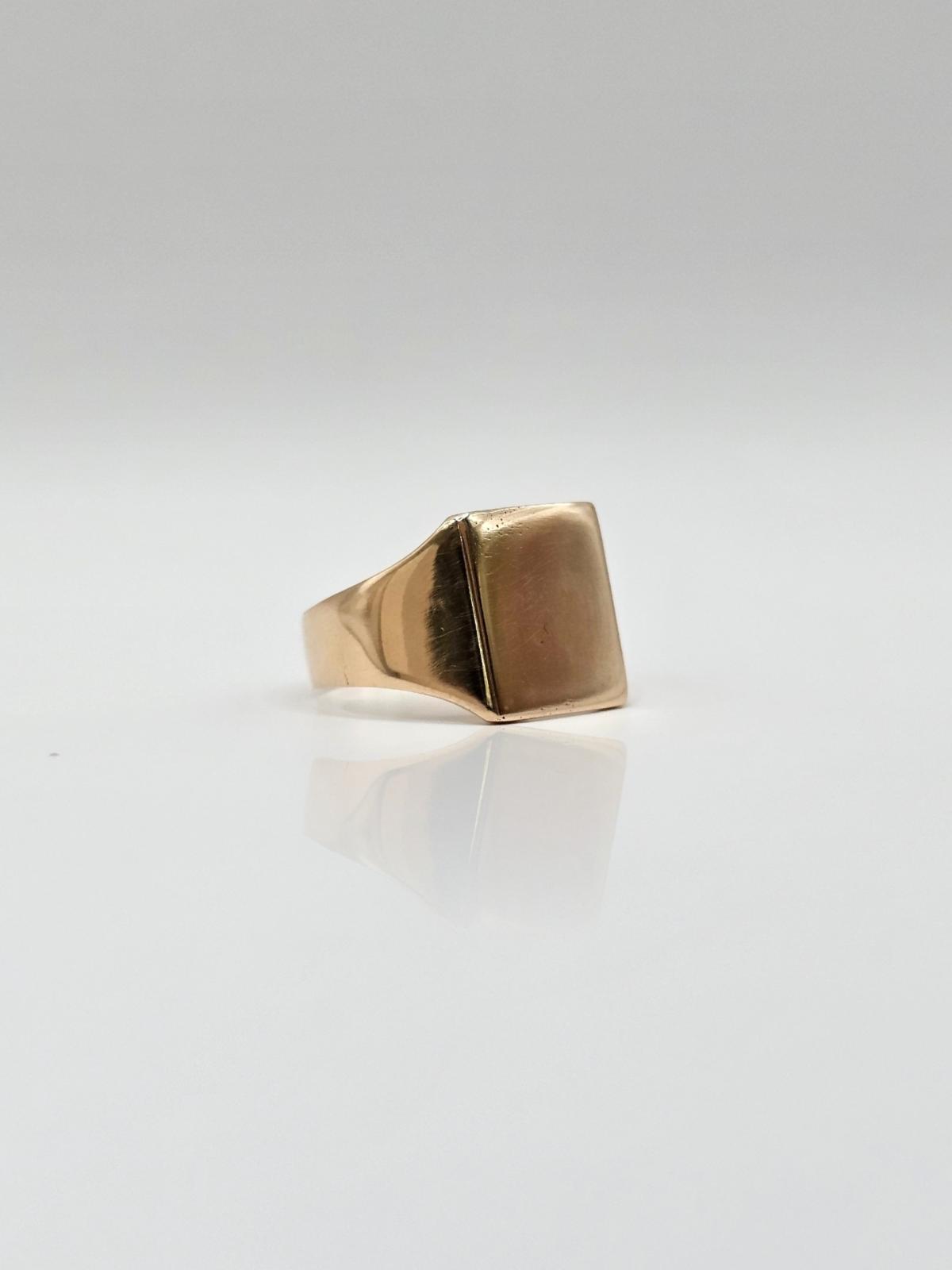 Anillo Sello Oro Rosado N20