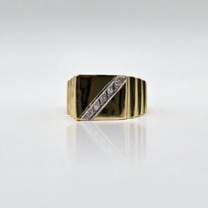 ANILLO LINAEAS LATERALES CON CIRCONES N18,5