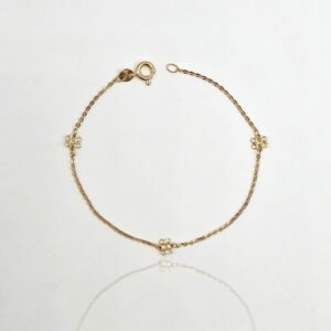 PULSERA 3 FLORES 17CM