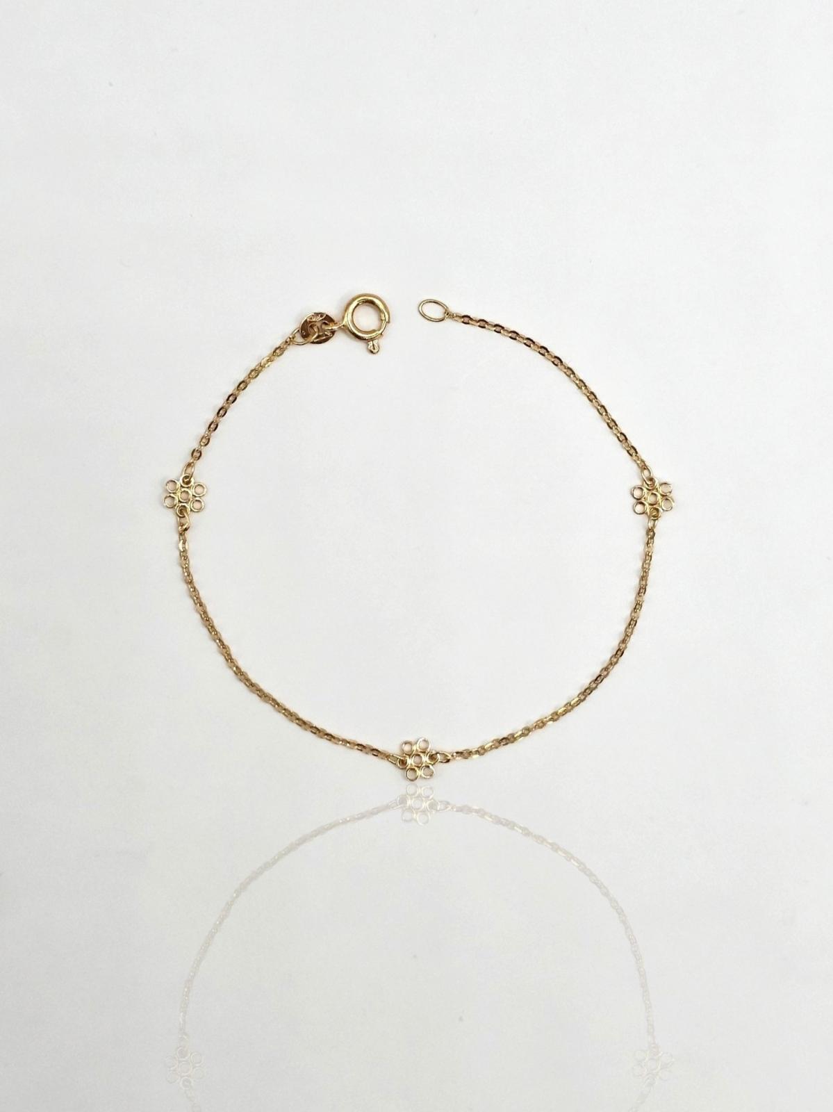 PULSERA 3 FLORES 17CM