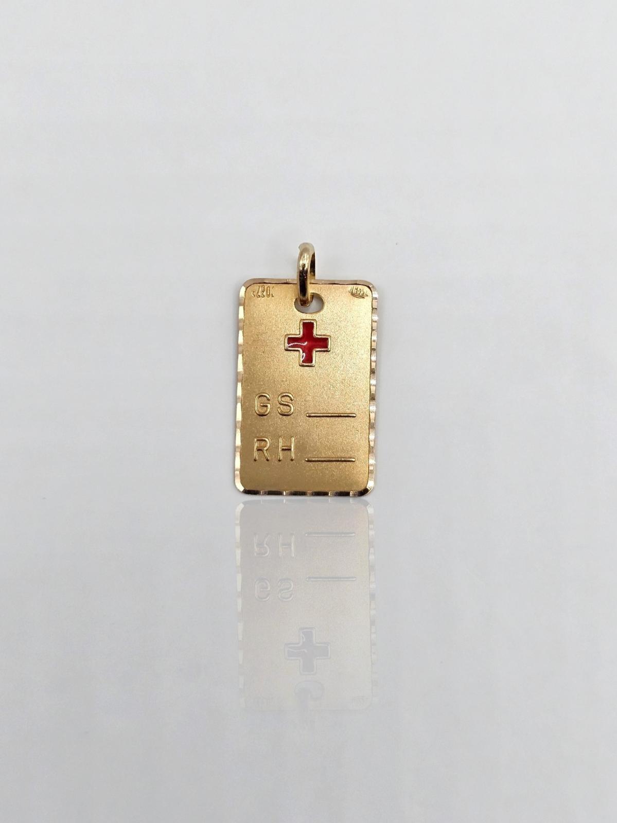Colgante Placa Grupo Sanguineo