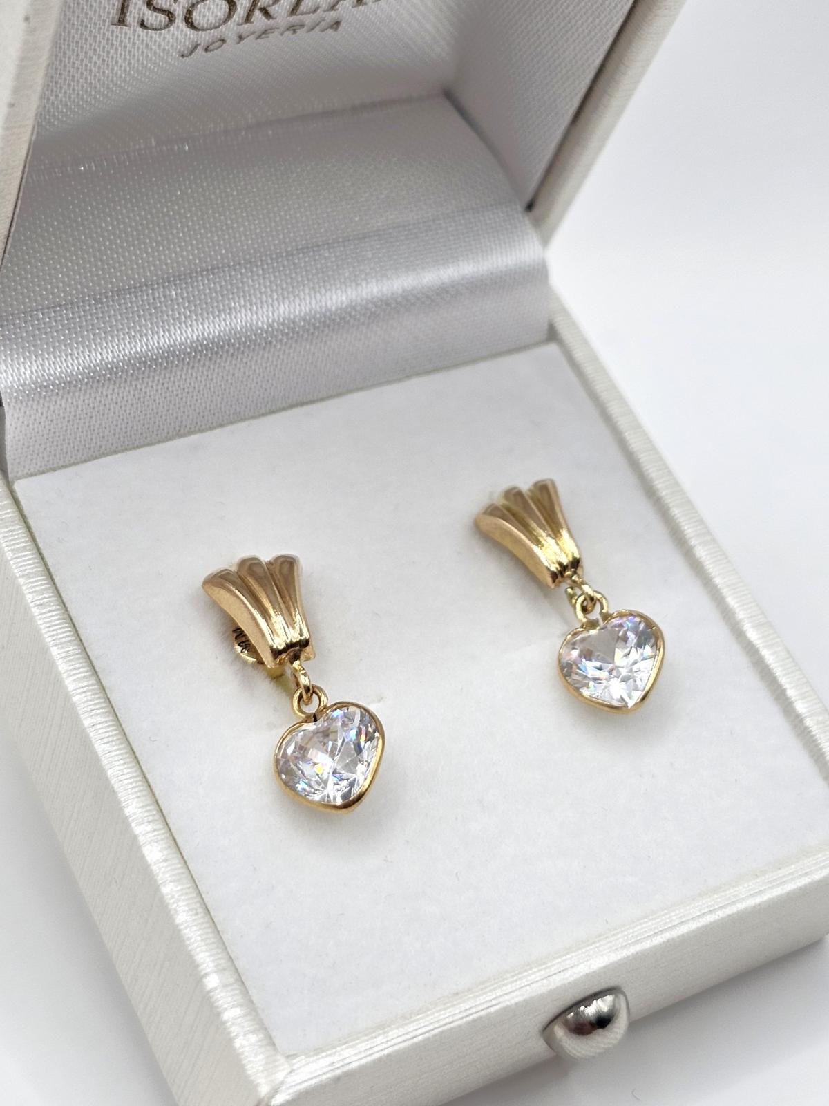 PENDIENTES CORAZON CIRCON