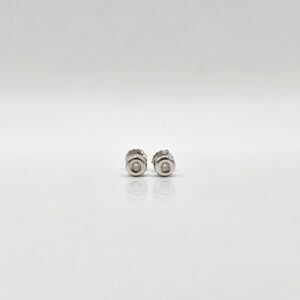 TOPITOS ORO BLANCO CON DIAMANTE CENTRAL